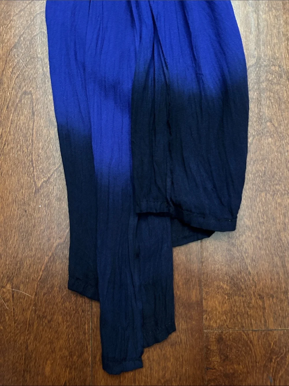 Royal Blue to Dark Inky Blue Ombre Lightweight Scarf